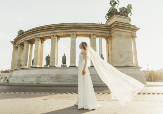 Bride standing at Heroes' Square